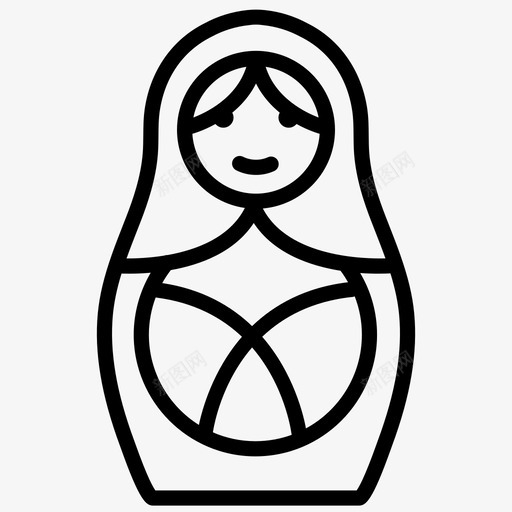 matrioshka洋娃娃女孩图标svg_新图网 https://ixintu.com matrioshka 俄罗斯 女孩 洋娃娃 玩具 筑巢娃娃 纪念品