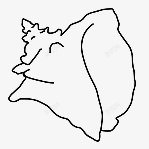 贝壳海滩海螺图标svg_新图网 https://ixintu.com 佛罗里达 海洋 海滩 海螺 游泳 贝壳
