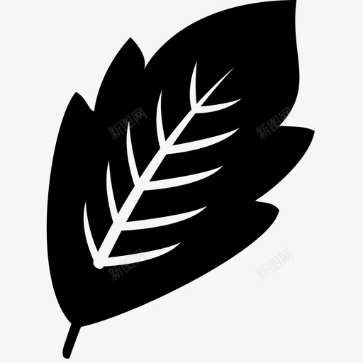叶装饰绿色图标svg_新图网 https://ixintu.com 切口 华丽的花朵 叶 叶脉 绿色 自然 茎 装饰