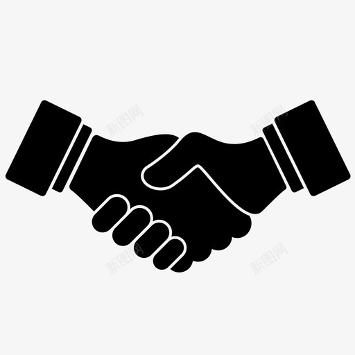 握手见面你好图标svg_新图网 https://ixintu.com 业务 交易 交流 你好 债券 出售 协议 握手 见面 问候