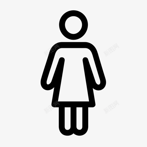 女人洗手间标志女士图标svg_新图网 https://ixintu.com 人你 女人 女士 女孩 女性 性 性别标志 我和每个人 洗手间标志 浴室标志