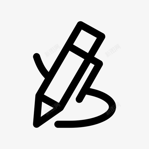 签名书写标记图标svg_新图网 https://ixintu.com 业务 书写 协议 墨水 标记 签名 素描 编辑 署名 铅笔