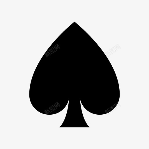 黑桃纸牌红桃图标svg_新图网 https://ixintu.com 扑克牌 红桃 纸牌 长矛 黑桃