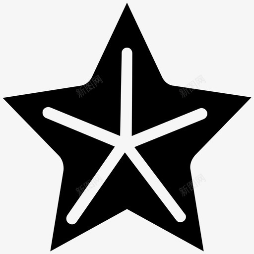 星果星果片杨桃片图标svg_新图网 https://ixintu.com 星果 星果片 杨桃片 海星 海洋动物 海洋生物 食物