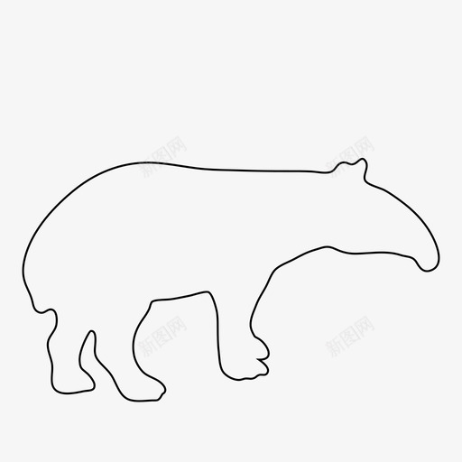 塔皮尔动物图标svg_新图网 https://ixintu.com 动物 塔皮尔