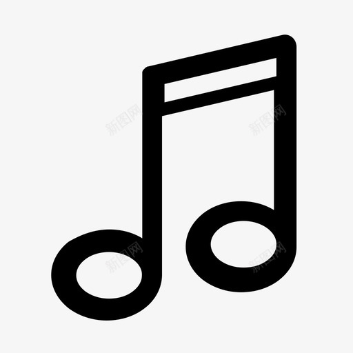 音符乐器演奏图标svg_新图网 https://ixintu.com 乐器 歌唱 歌曲 演奏 音符