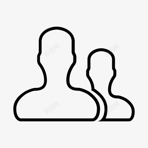 朋友剪影人图标svg_新图网 https://ixintu.com 业务 人 剪影 合同 团队 夫妇 对 朋友