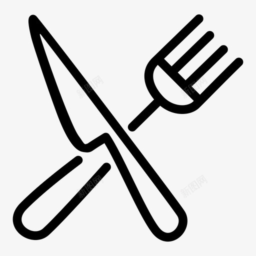 刀叉餐具桌子图标svg_新图网 https://ixintu.com 刀叉 勺子 厨房工具 吃 桌子 烹饪 食物吃得好 餐具 餐厅