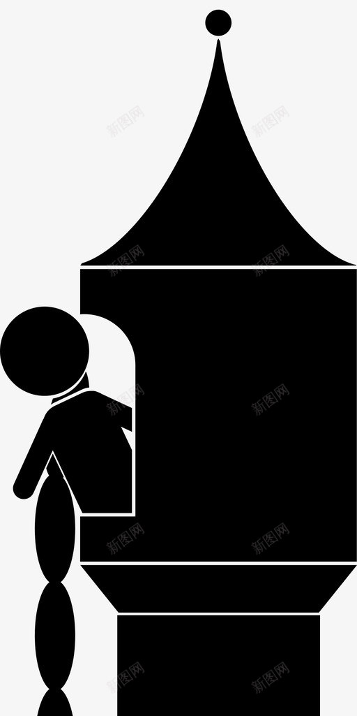 长发公主图标svg_新图网 https://ixintu.com 长发公主