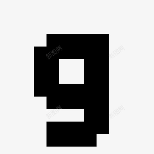 g 像素字母表6 x高图标svg_新图网 https://ixintu.com 像素字母表6 x高 g