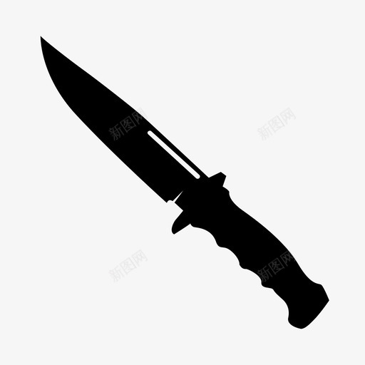 刀武器工具图标svg_新图网 https://ixintu.com 刀 刀刃 切片 工具 户外 杀戮 武器 荒野 野营 锋利
