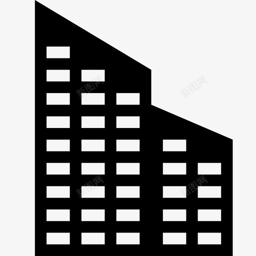 建筑城市公司图标svg_新图网 https://ixintu.com 公司 办公室 城市 建筑 房屋 窗户 高层建筑