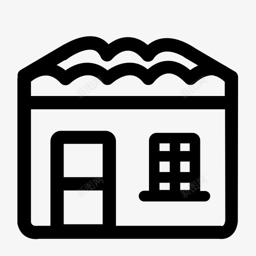 住宅土坯建筑图标svg_新图网 https://ixintu.com 住宅 土坯 城市标志 建筑 房产