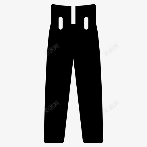 裤子工装裤男人图标svg_新图网 https://ixintu.com 工装裤 时尚 牛仔裤 男人 衣服 衣服和鞋子固体卷2 裤子