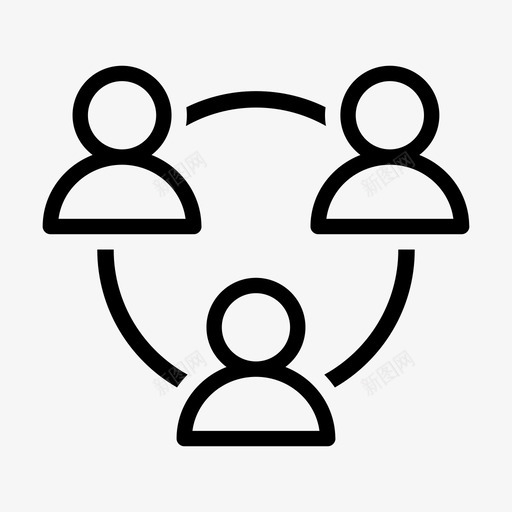 网络关系公共图标svg_新图网 https://ixintu.com 人员 会议 公共 关系 在线 媒体 成员 组织 网络
