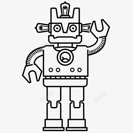 机器人计算机未来图标svg_新图网 https://ixintu.com 未来 机器 机器人 机械 汽车 科幻小说 类人 计算机