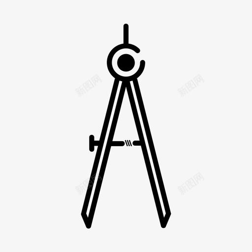 罗盘几何工具图标svg_新图网 https://ixintu.com 六图标 几何 几何工具 工具 建筑工具 罗盘