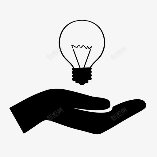 找到解决办法灯泡图标svg_新图网 https://ixintu.com 找到解决办法 灯泡