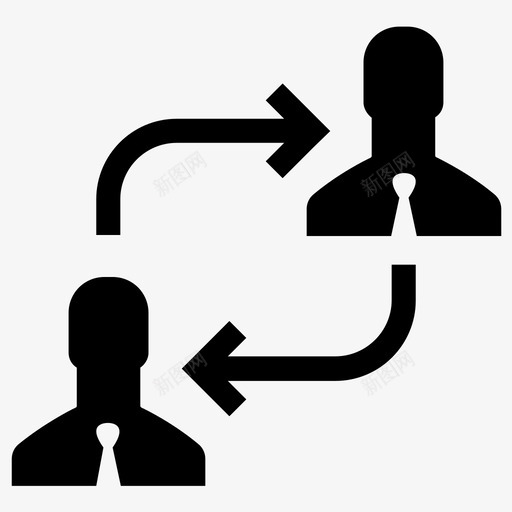 人力资源交换替换图标svg_新图网 https://ixintu.com 交换 人力资源 信息交换 商务会议 商务卷2 惰性反应 替换 沟通 流程 移动 管理