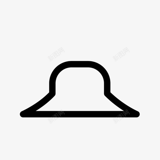 软帽模型帽宽边帽图标svg_新图网 https://ixintu.com 60年代帽子 头饰 宽边帽 帽子 时尚配饰 服装 模型帽 装备 软帽 面具和头盔