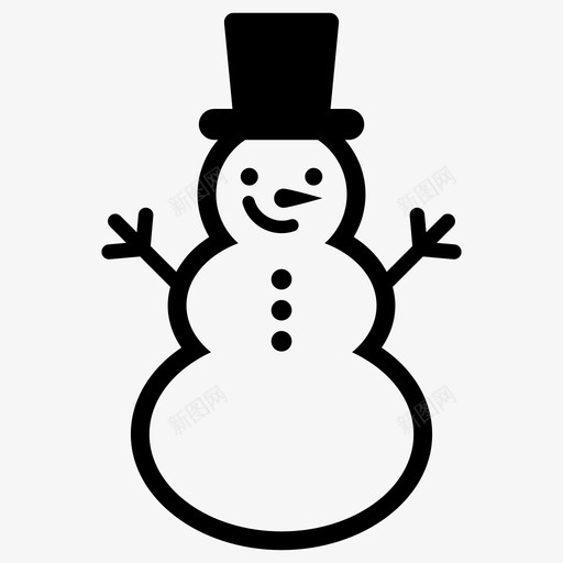雪人假日欢乐图标svg_新图网 https://ixintu.com 假日 冬天 圣诞节 帽子 欢乐 聚会 融化 雪人 雪天