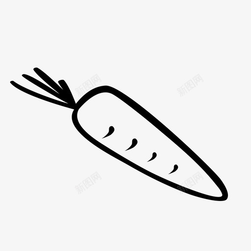 胡萝卜蔬菜零食图标svg_新图网 https://ixintu.com 健康零食 根菜 胡萝卜 膳食 营养 蔬菜 配料 零食 食品