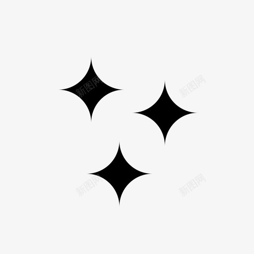 闪光闪烁三图标svg_新图网 https://ixintu.com 三 天空 星星 点 闪亮 闪光 闪烁 魔法
