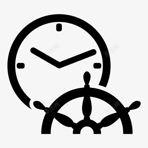 时间管理时间表船舶方向盘图标svg_新图网 https://ixintu.com 方向盘 时间管理 时间表 标志 秒表 等待 策略 船舶方向盘 计划 计时