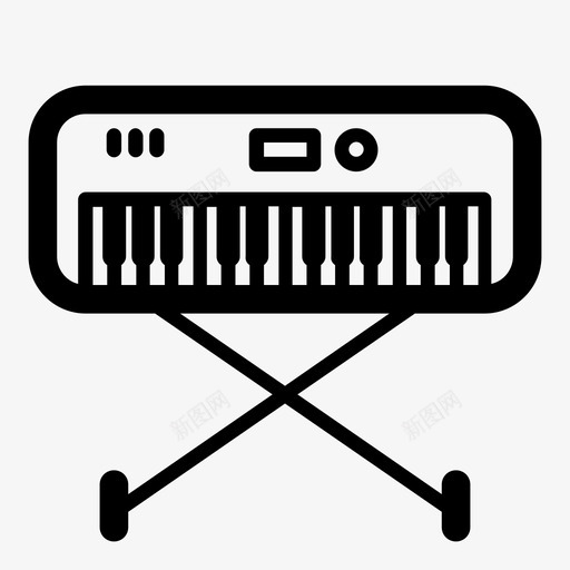 合成器钢琴音乐家图标svg_新图网 https://ixintu.com 乐器 合成器 旋律 电钢琴 钢琴 音乐家