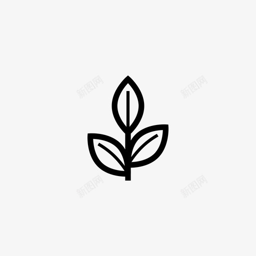 植物草绿色图标svg_新图网 https://ixintu.com 叶 小而简单 杂草 植物 绿色 自然 草
