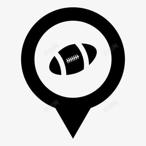 橄榄球场运动指针图标svg_新图网 https://ixintu.com 位置 位置标记 别针 围场 地图标记 导航 指针 橄榄球场 游戏 球场 运动
