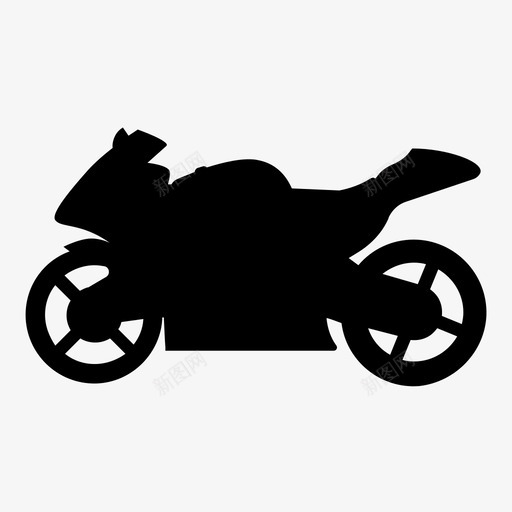 摩托车自行车赛车图标svg_新图网 https://ixintu.com 两轮车 摩托车 自行车 赛车 运输