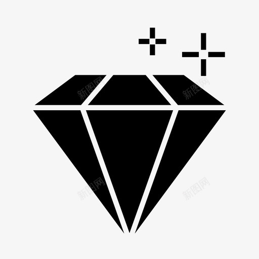 钻石闪亮红宝石图标svg_新图网 https://ixintu.com 宝石 珠宝 矿物 稀有 红宝石 钻石 闪亮