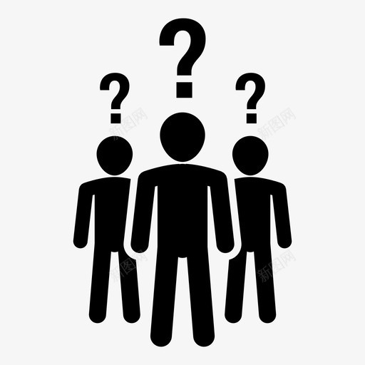 怀疑者问题人图标svg_新图网 https://ixintu.com 人 人力资源 怀疑 怀疑者 思想 沉思 群体 问题
