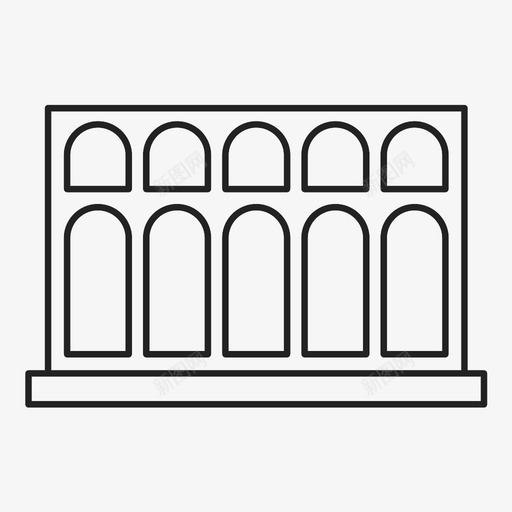 塞戈维亚渡槽图标svg_新图网 https://ixintu.com 塞戈维亚渡槽