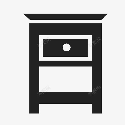 卧室家具床边小桌子图标svg_新图网 https://ixintu.com 卧室家具床边小桌子
