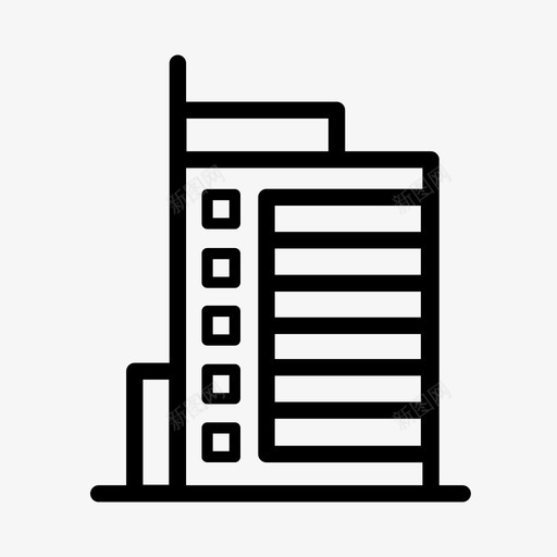办公楼墙城市图标svg_新图网 https://ixintu.com 办公楼 城市 墙 房地产 房子 摩天大楼 楼层 结构 高层