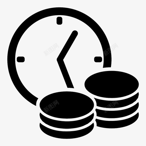 时钟货币付款图标svg_新图网 https://ixintu.com 付款 利润 堆栈 定期 时钟 时间 硬币堆栈 经常性 计划 货币 预定付款