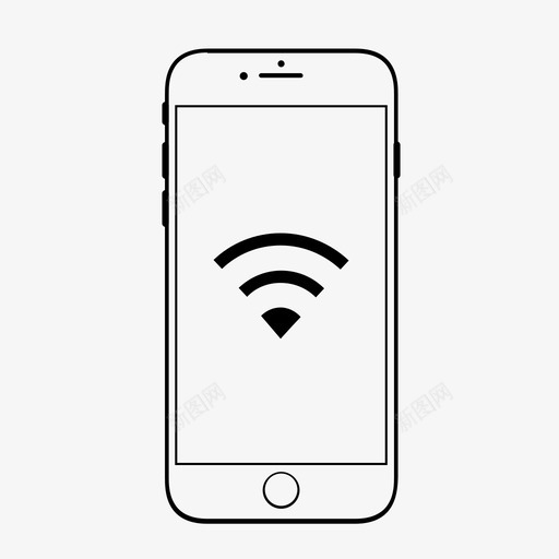 wifi智能手机应用程序图标svg_新图网 https://ixintu.com wifi 智能手机应用程序