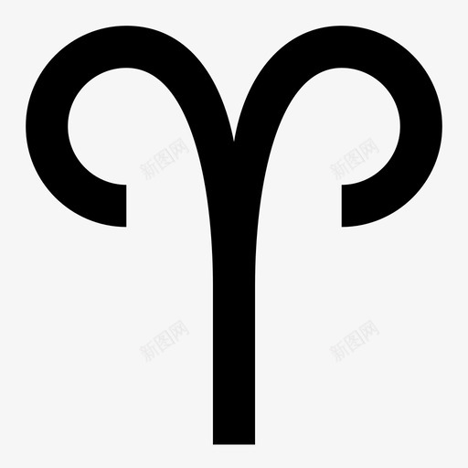 白羊座占星术星座图标svg_新图网 https://ixintu.com 占星术 星座 白羊座 黄道带