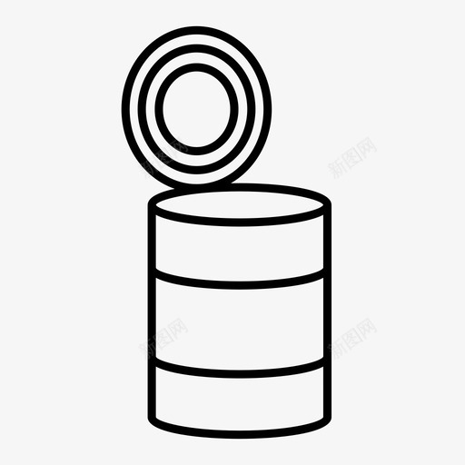 罐头储存汤图标svg_新图网 https://ixintu.com 储存 可回收 回收 容器 开罐 汤 罐头 豆类 食品罐
