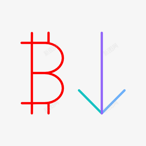比特币价值在线图标svg_新图网 https://ixintu.com 下跌 下降 价值 减少 在线 损失 数字 比特币 电子 贬值 金融 银行和金融卷5