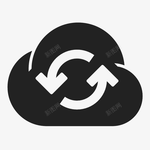 云同步存储图标svg_新图网 https://ixintu.com 云同步 信息 图片 备份 存储 数据 文件 日期