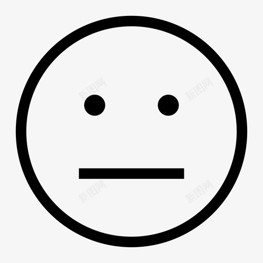 中立无私表情图标svg_新图网 https://ixintu.com 中立 头 情绪 无私 脸 表情 表达