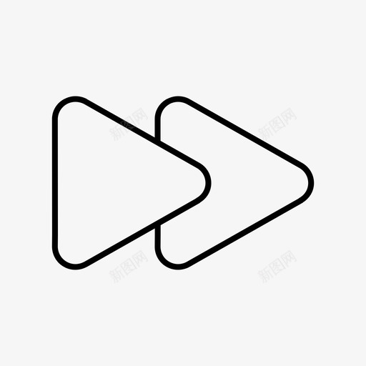 快进遥控器播放器图标svg_新图网 https://ixintu.com 下一个 前进 媒体 快进 控制 提交 播放器 电影 遥控器