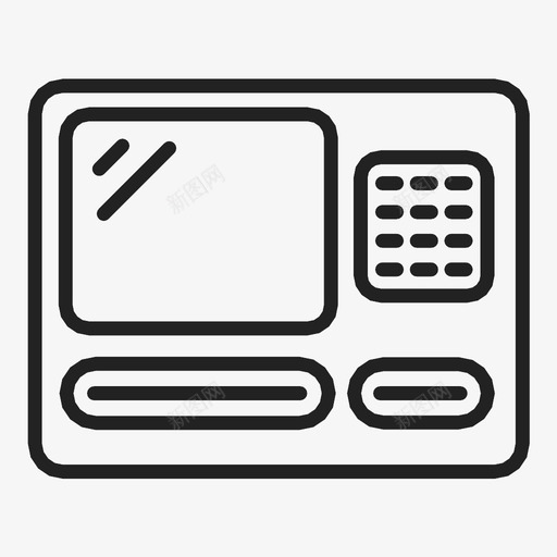 自动取款机货币资金图标svg_新图网 https://ixintu.com 信用卡 存款 现金 自动取款机 财务 货币 费用 资金