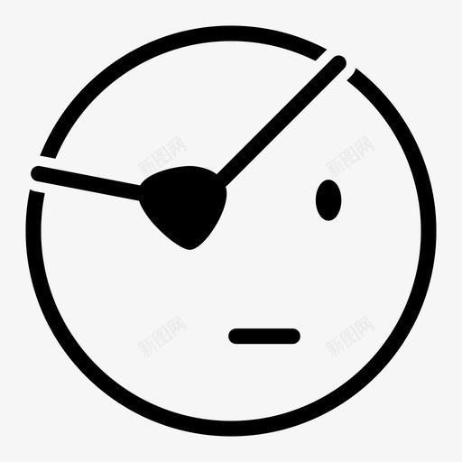 补丁独眼海盗补丁图标svg_新图网 https://ixintu.com 一只眼失明 卡拉 海盗补丁 独眼 笑脸 脸 补丁 表情 表情符号