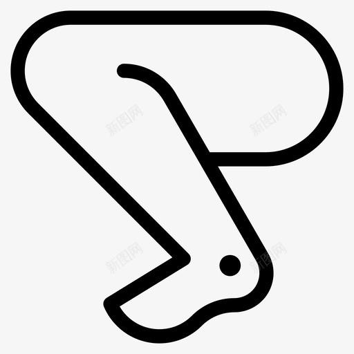腿脚踝身体部位图标svg_新图网 https://ixintu.com 人体部位 四肢 脚 脚踝 腿 膝盖 行走 身体部位