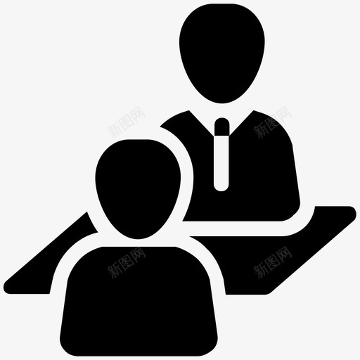会议接待员谈判图标svg_新图网 https://ixintu.com 会议 商务会议 工作面试 应聘者 接待员 桌上面试 谈判 谈话