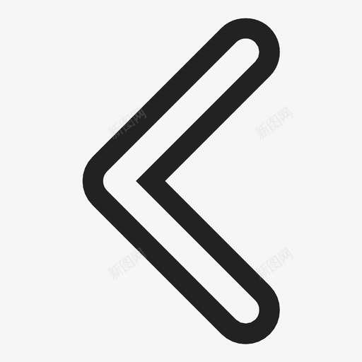 左箭头定点小于图标svg_新图网 https://ixintu.com 定点 小于 左V形 左箭头 方向 比较